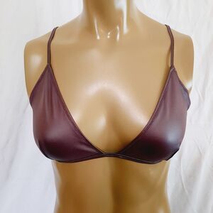 Skims Wet Jersey Triangle Bralett Womens Medium Cocoa Color